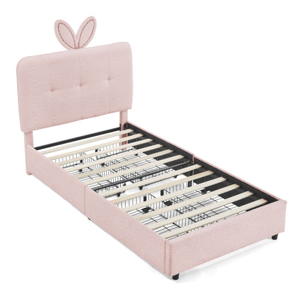 Upholstered Bed With Oversized Rabbit Ear Headboard, LED Lights & 4 Storage Drawers - The Sleep Loft - Online Mattress Showroom NYC