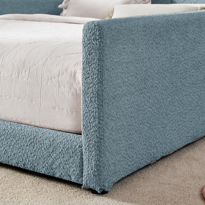 Cute Rabbit Ear Upholstered Platform Bed Frame With Safety Rail - The Sleep Loft - Online Mattress Showroom NYC