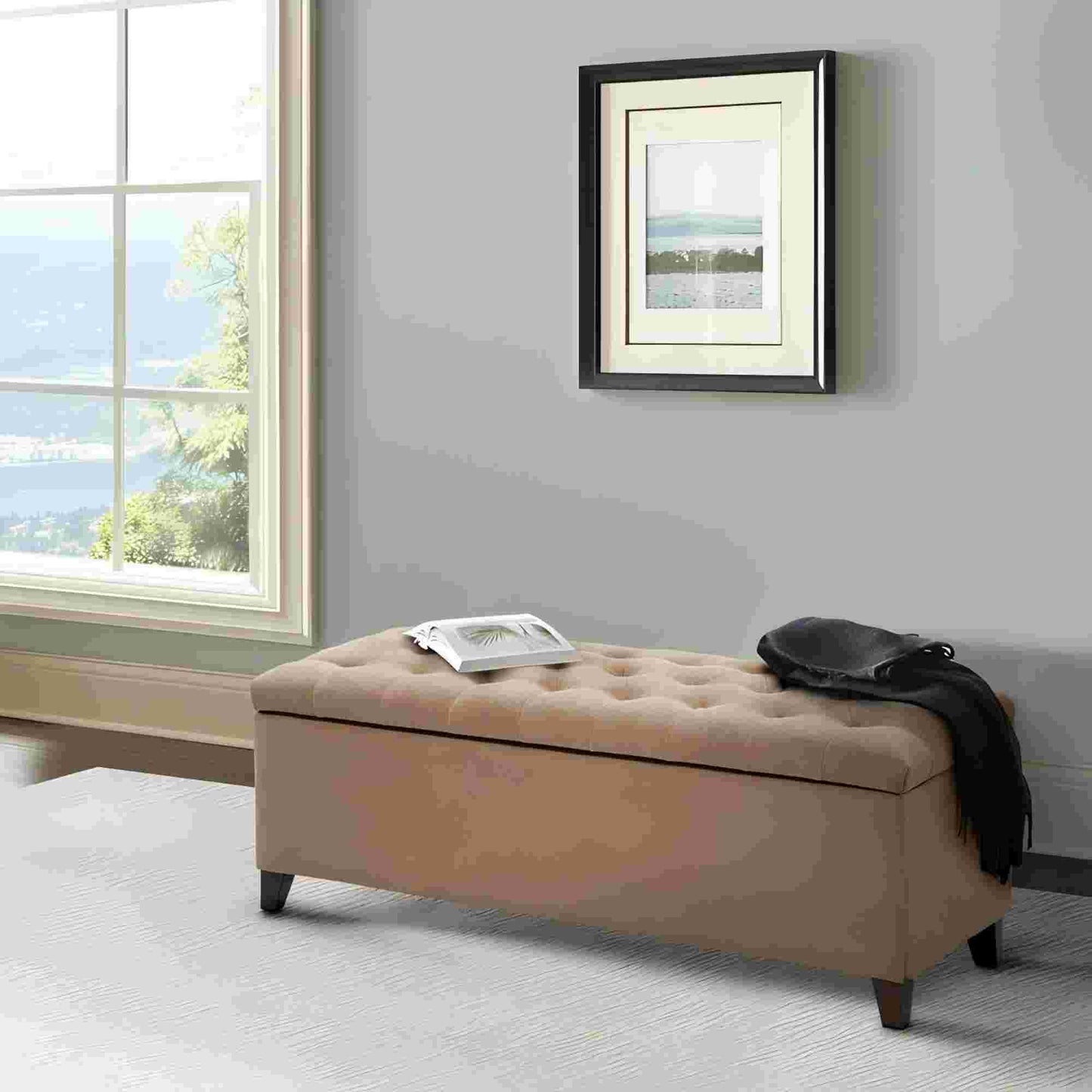 Elegant Design Tufted Top, Soft Close Storage Bench - The Sleep Loft - Online Mattress Showroom NYC