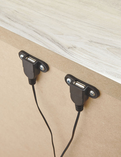 Bellaby - One Drawer Night Stand - Whitewash - The Sleep Loft - Online Mattress Showroom NYC