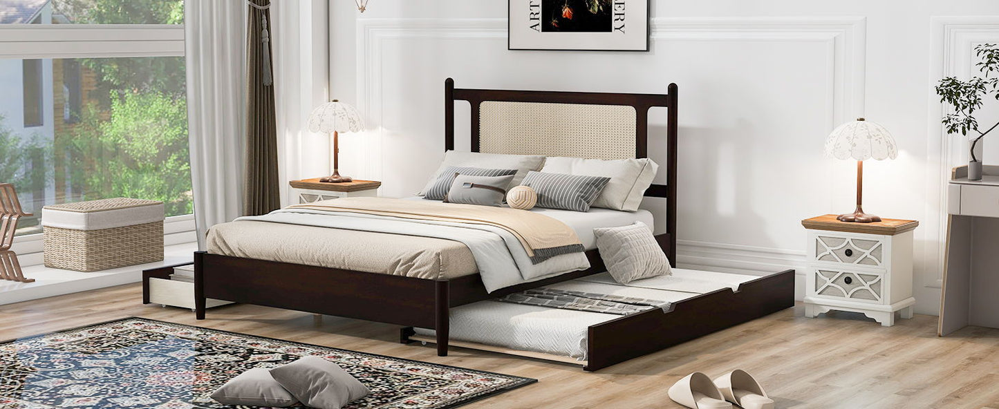Platform Bed With 2 Big Drawers & Trundle - The Sleep Loft - Online Mattress Showroom NYC