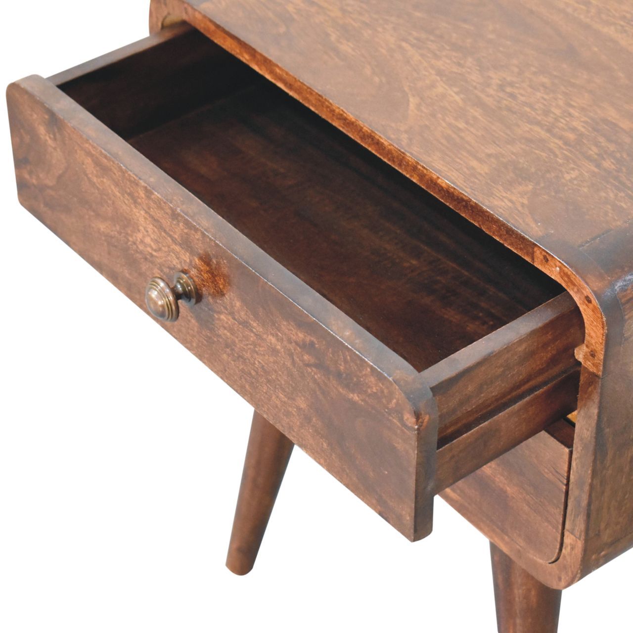 Curved Nightstand, - The Sleep Loft - Online Mattress Showroom NYC