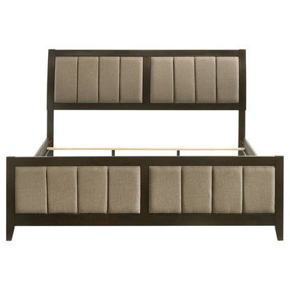 Clement - Upholstered Eastern King Bed - Dark Brown - The Sleep Loft - Online Mattress Showroom NYC