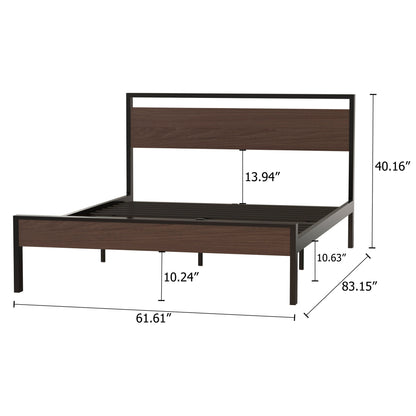 Ceres - Metal Bed With Wood Headboard & Footboard - The Sleep Loft - Online Mattress Showroom NYC