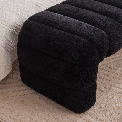Modern Upholstered Armless Bed Bench With Channel Tufted Design - The Sleep Loft - Online Mattress Showroom NYC