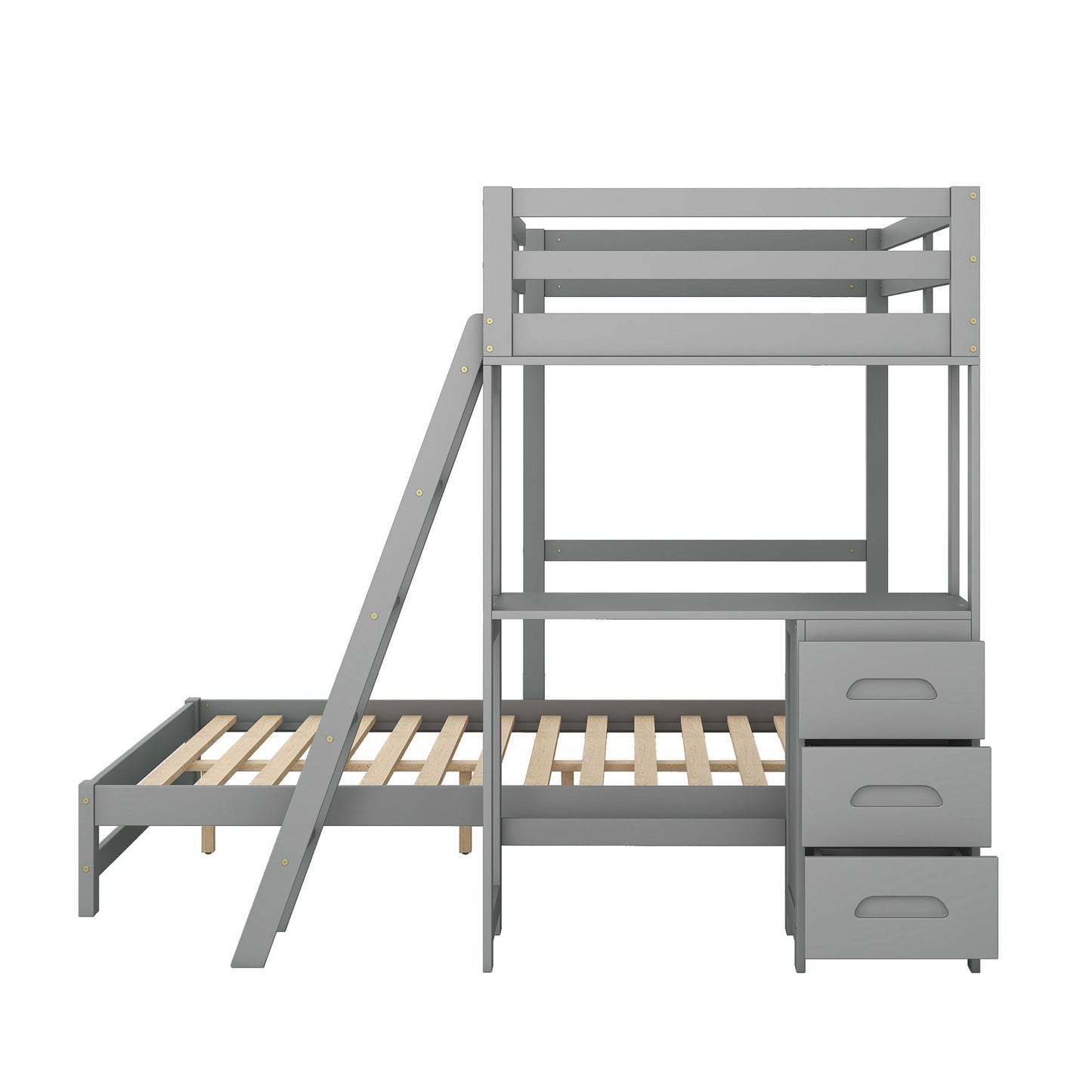 Bunk Bed With Built In Desk And 3 Drawers - The Sleep Loft - Online Mattress Showroom NYC