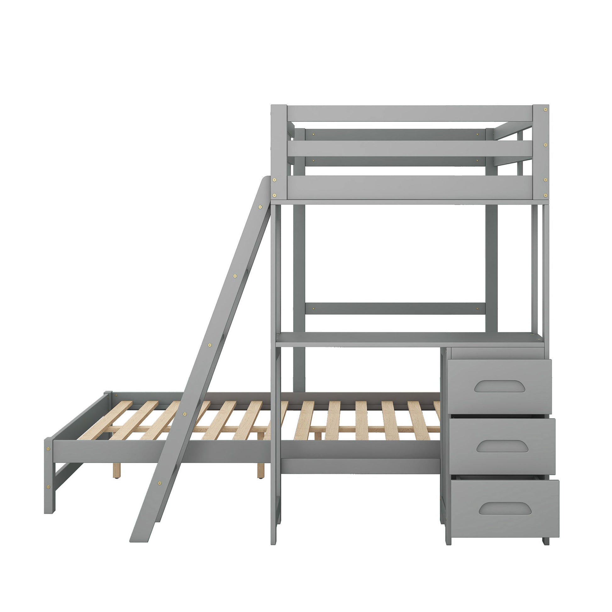 Bunk Bed With Built In Desk And 3 Drawers - The Sleep Loft - Online Mattress Showroom NYC