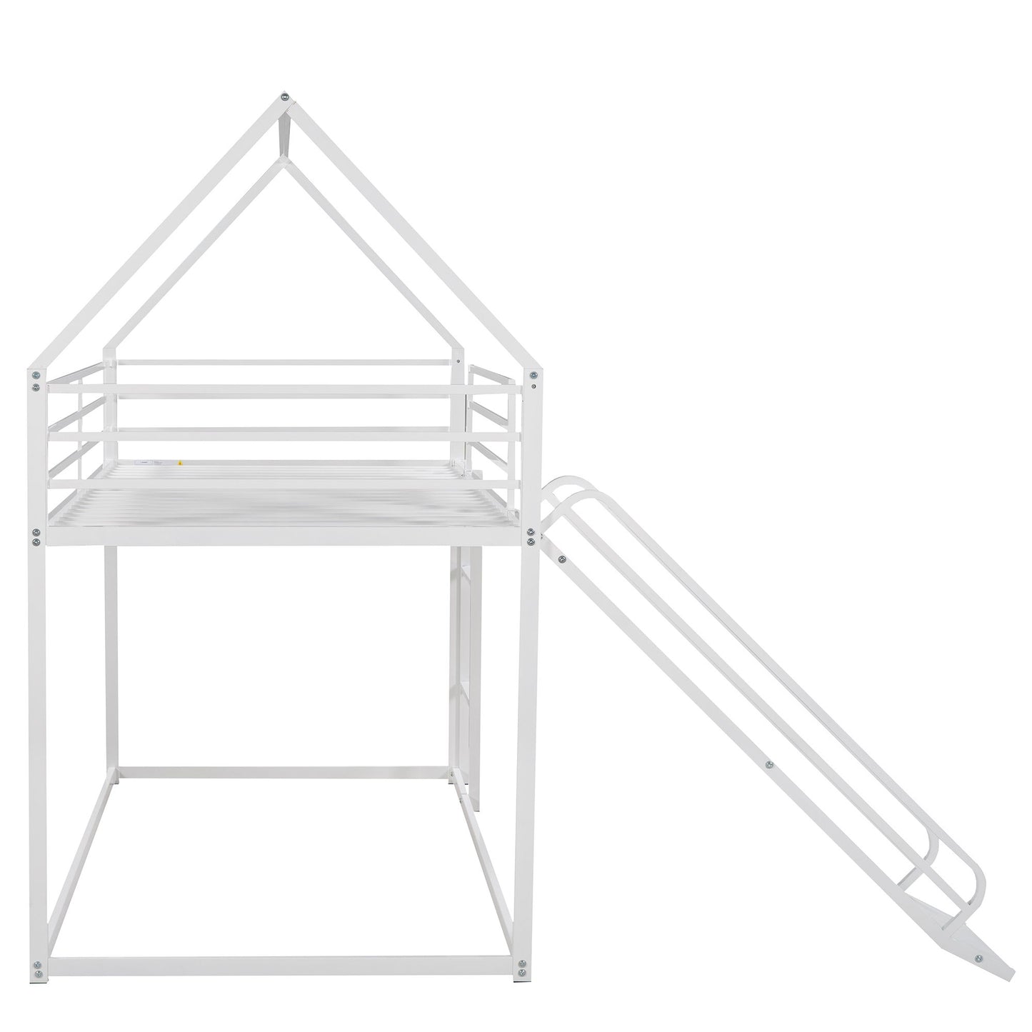 Twin Over Twin House Bunk Bed With Ladder And Slide - The Sleep Loft - Online Mattress Showroom NYC