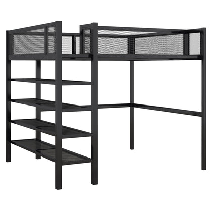 Loft Bed With 4 Tier Shelves And Storage - The Sleep Loft - Online Mattress Showroom NYC