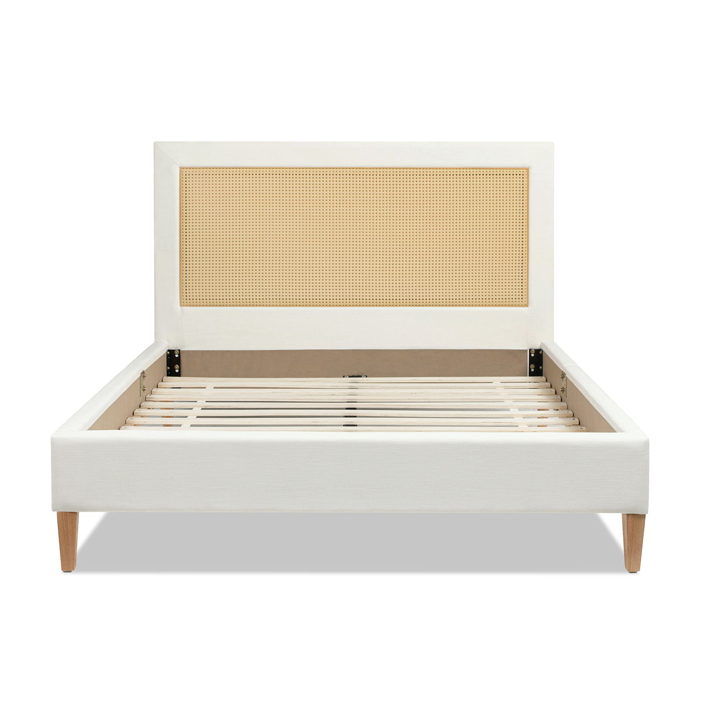 Haley - Upholstered Cane Back Platform Bed - The Sleep Loft - Online Mattress Showroom NYC