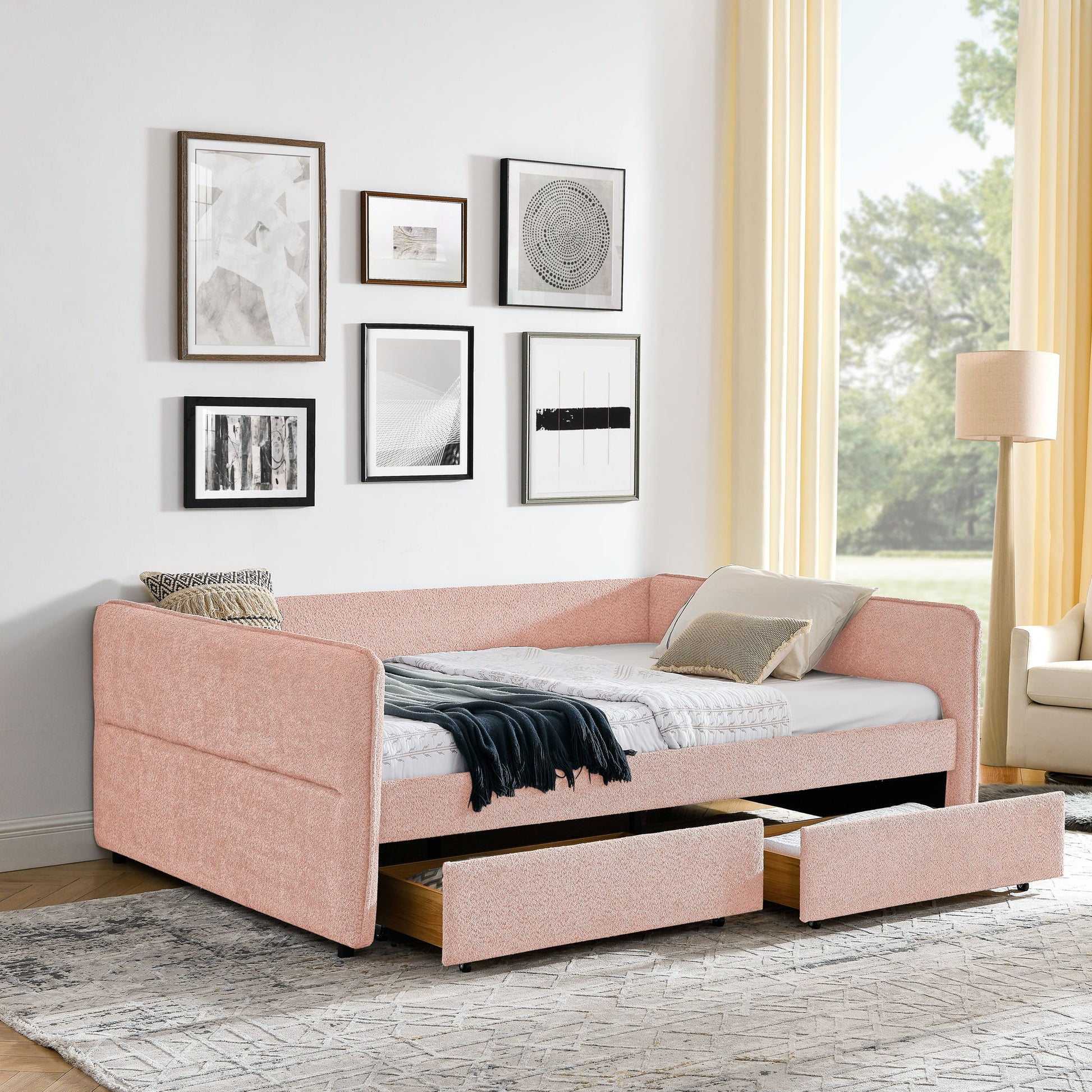 Upholstered Daybed & 2 Drawers - The Sleep Loft - Online Mattress Showroom NYC