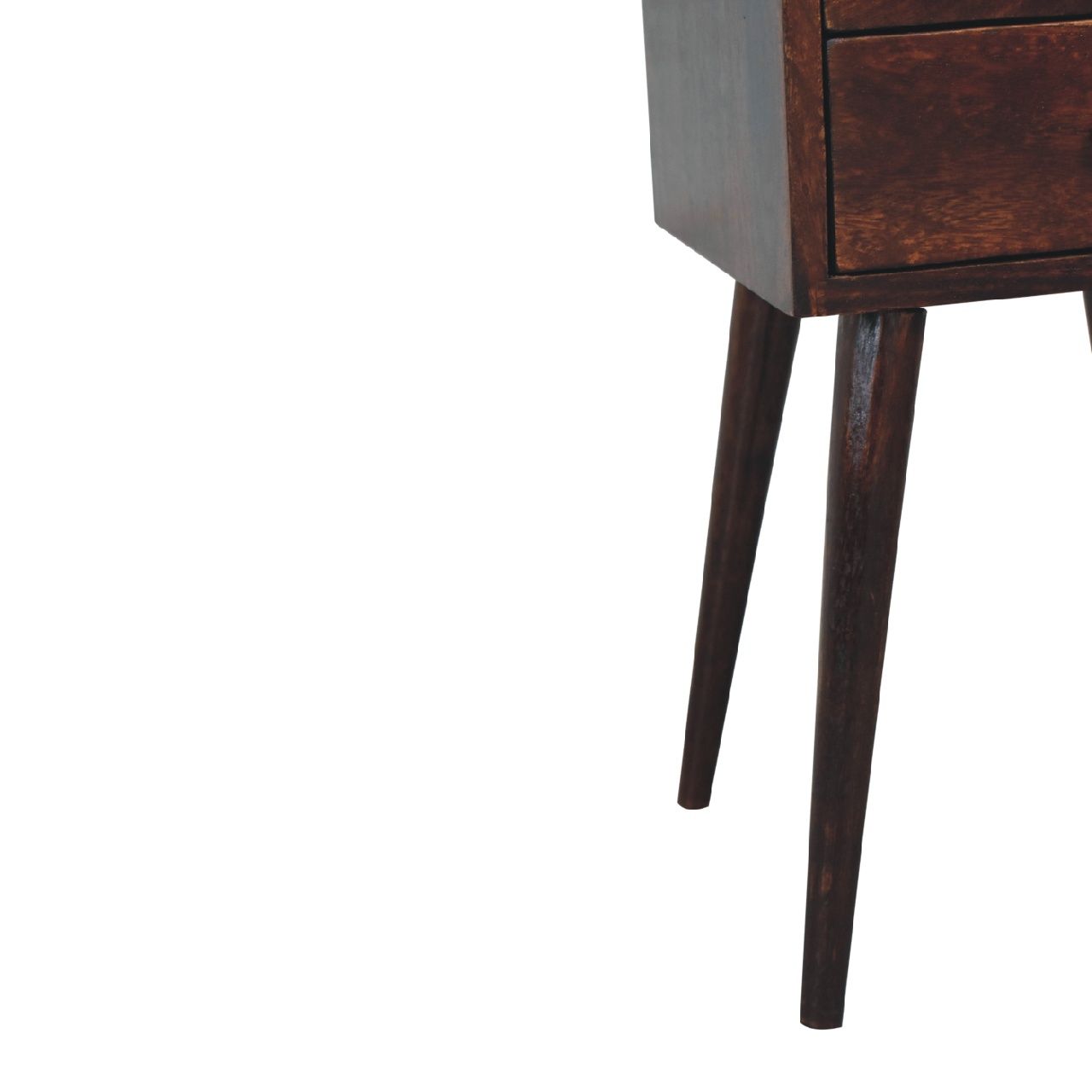 Mini 2 Drawer Nightstand - Walnut - The Sleep Loft - Online Mattress Showroom NYC