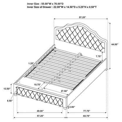 Robinette - Full Bed Upholstered Storage - Pink - The Sleep Loft - Online Mattress Showroom NYC