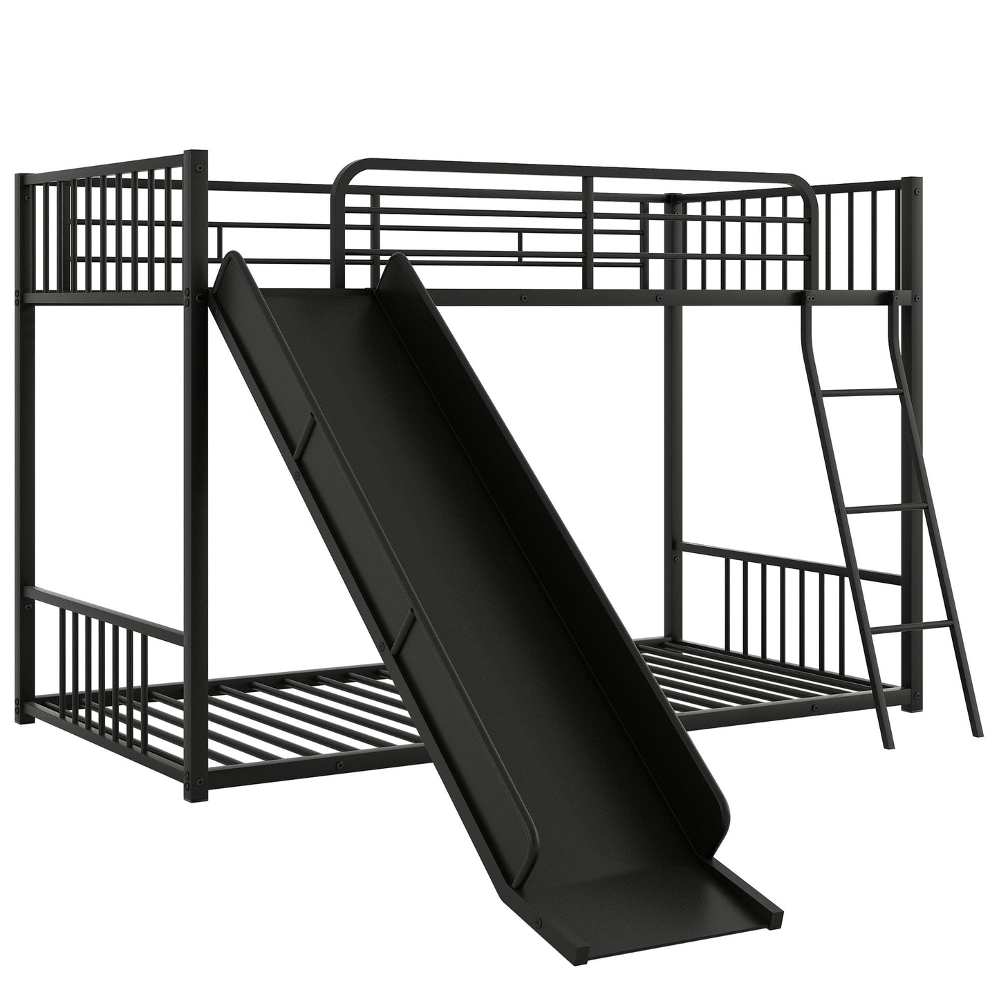 Metal Bunk Bed With Slide, Durable Steel Frame - The Sleep Loft - Online Mattress Showroom NYC