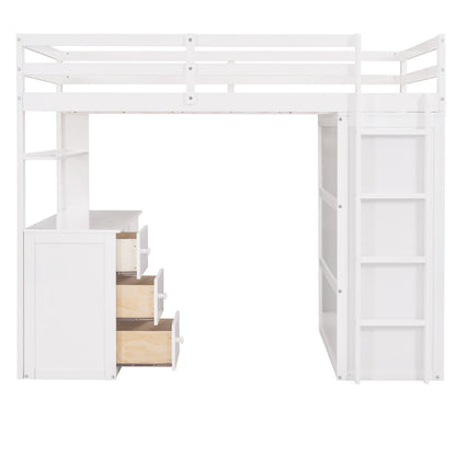 Loft Bed With Drawers, Desk, And Wardrobe - The Sleep Loft - Online Mattress Showroom NYC