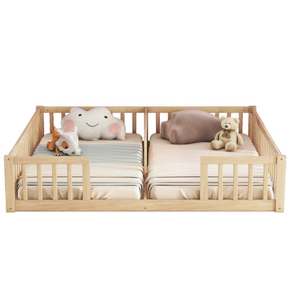 Double Floor Bed With Fence, Guardrails, Without Door - The Sleep Loft - Online Mattress Showroom NYC