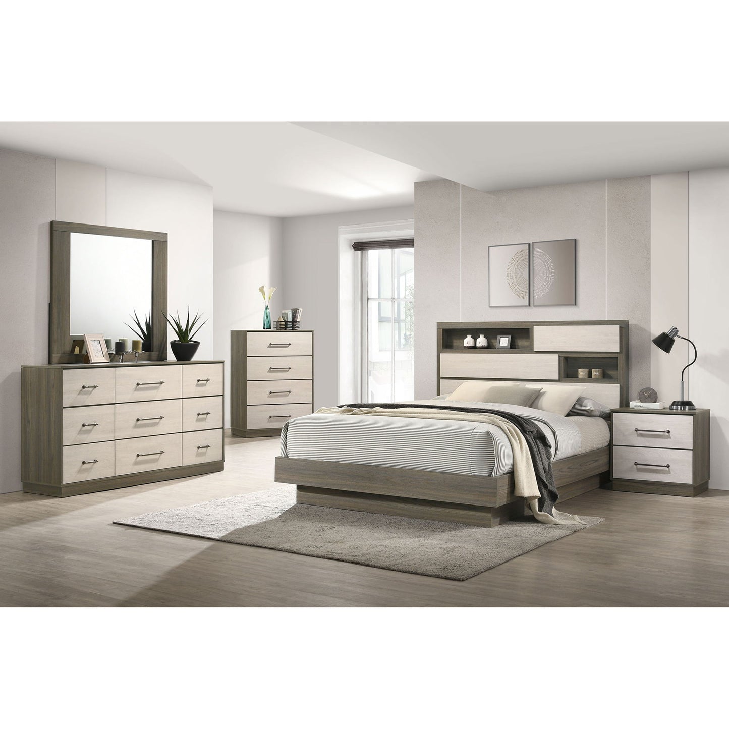 Edmondson - Bookcase Headboard Bed - The Sleep Loft - Online Mattress Showroom NYC