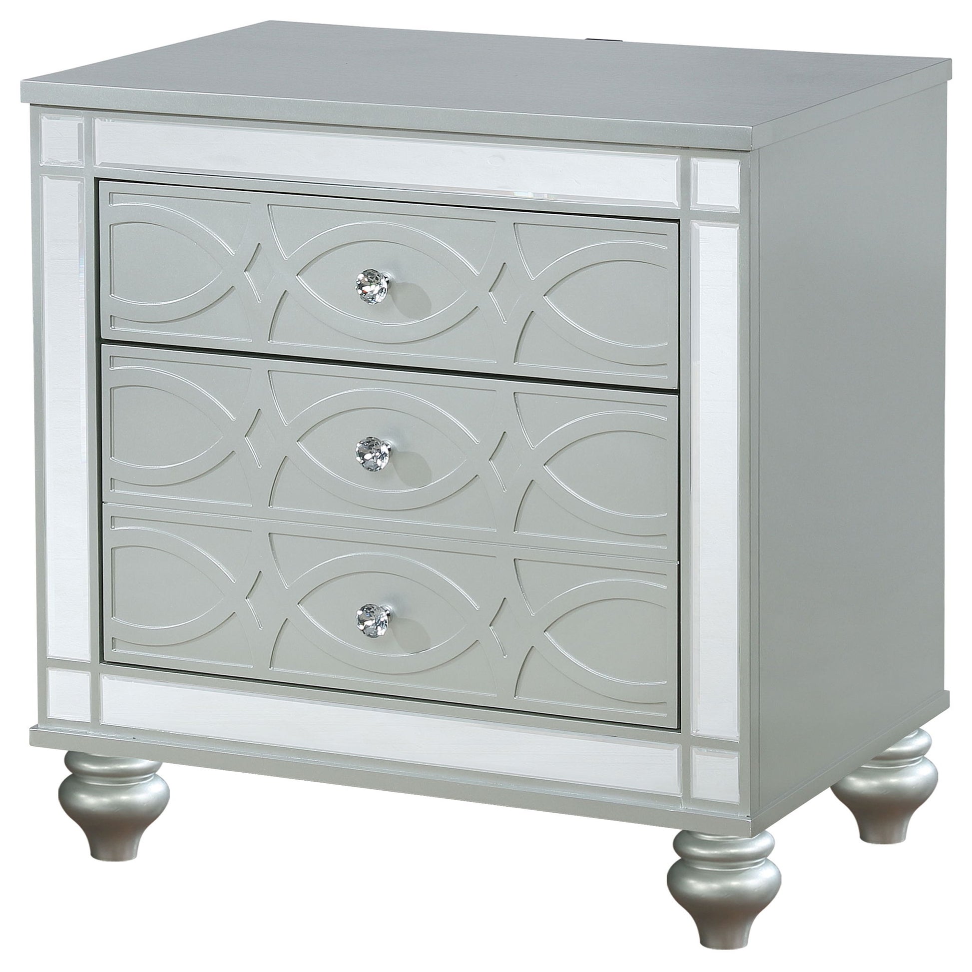 Menlo - 2 Drawer Nightstand - Gray - The Sleep Loft - Online Mattress Showroom NYC