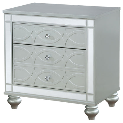 Menlo - 2 Drawer Nightstand - Gray - The Sleep Loft - Online Mattress Showroom NYC