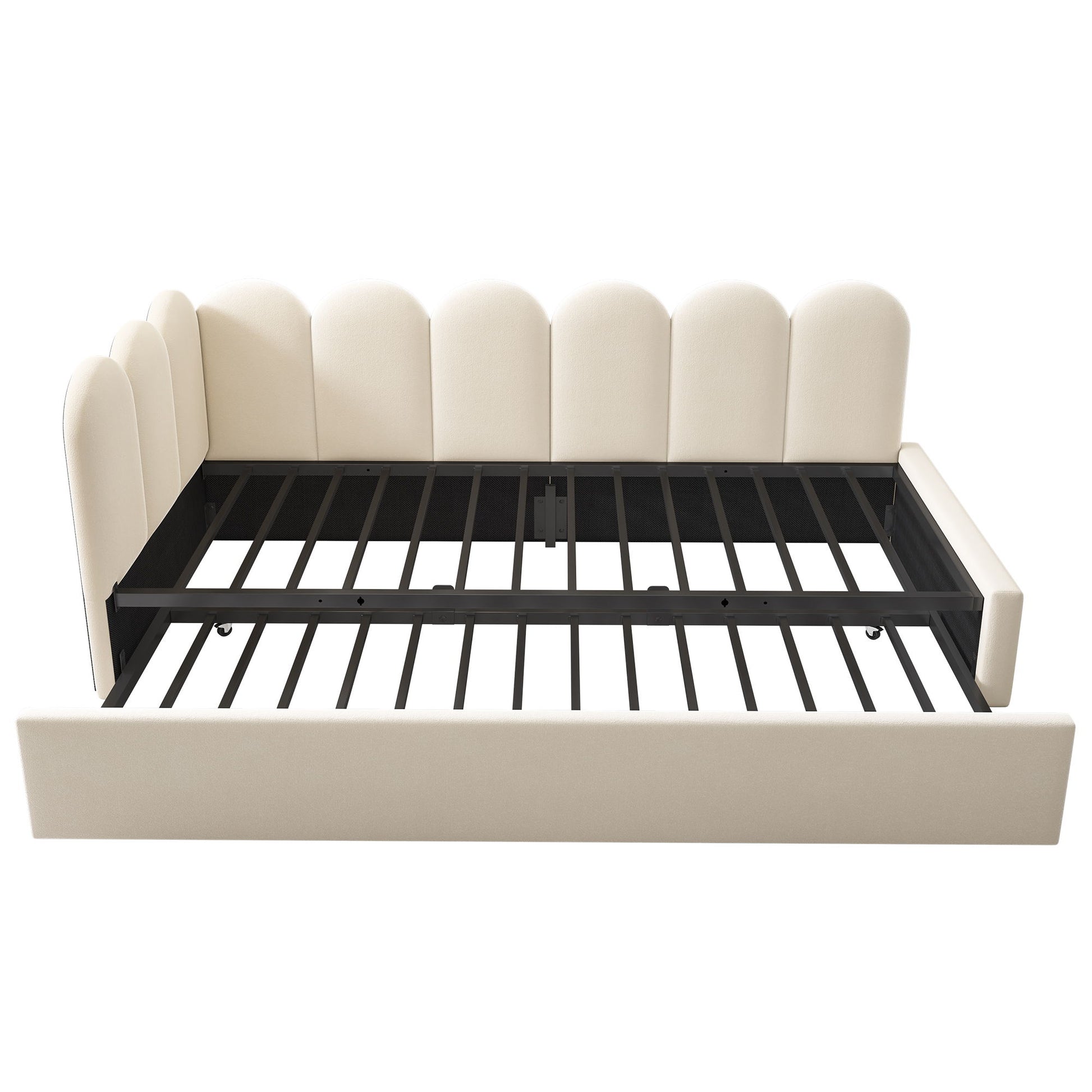 Upholstered Daybed With Metal Slatted Base - The Sleep Loft - Online Mattress Showroom NYC