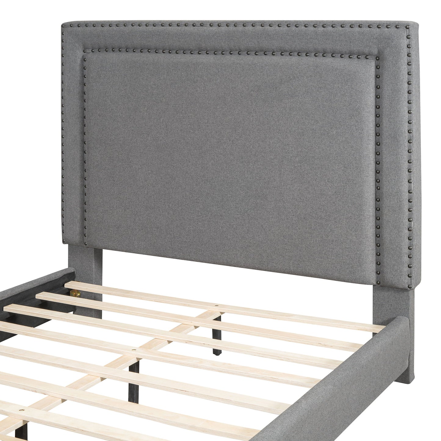Upholstered Bed With Slats Support, No Box Spring Needed - The Sleep Loft - Online Mattress Showroom NYC