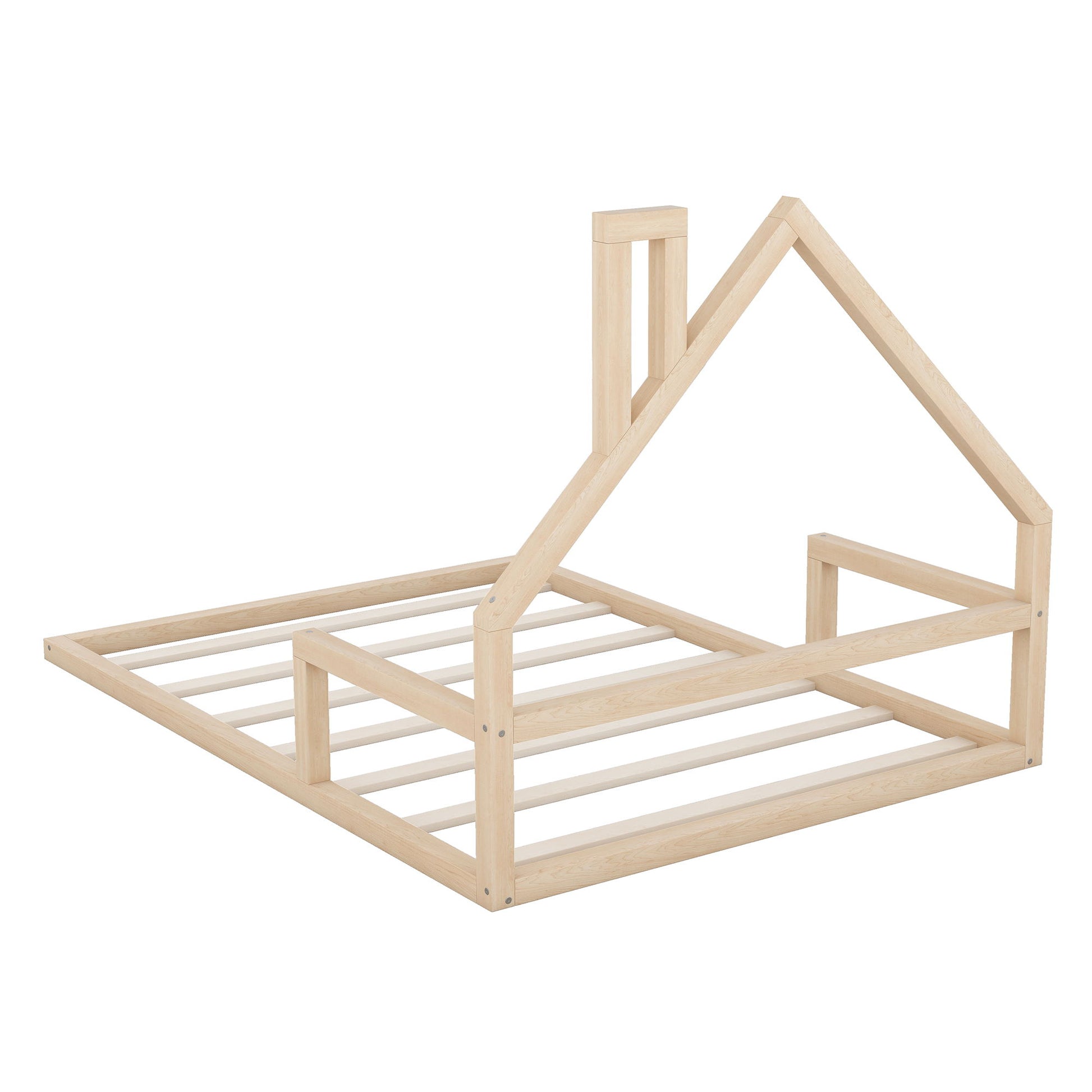 Elegant Floor Bed With House Shaped Headboard - The Sleep Loft - Online Mattress Showroom NYC