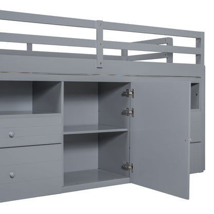 Loft Bed With 4 Drawers, Underneath Cabinet And Shelves - The Sleep Loft - Online Mattress Showroom NYC