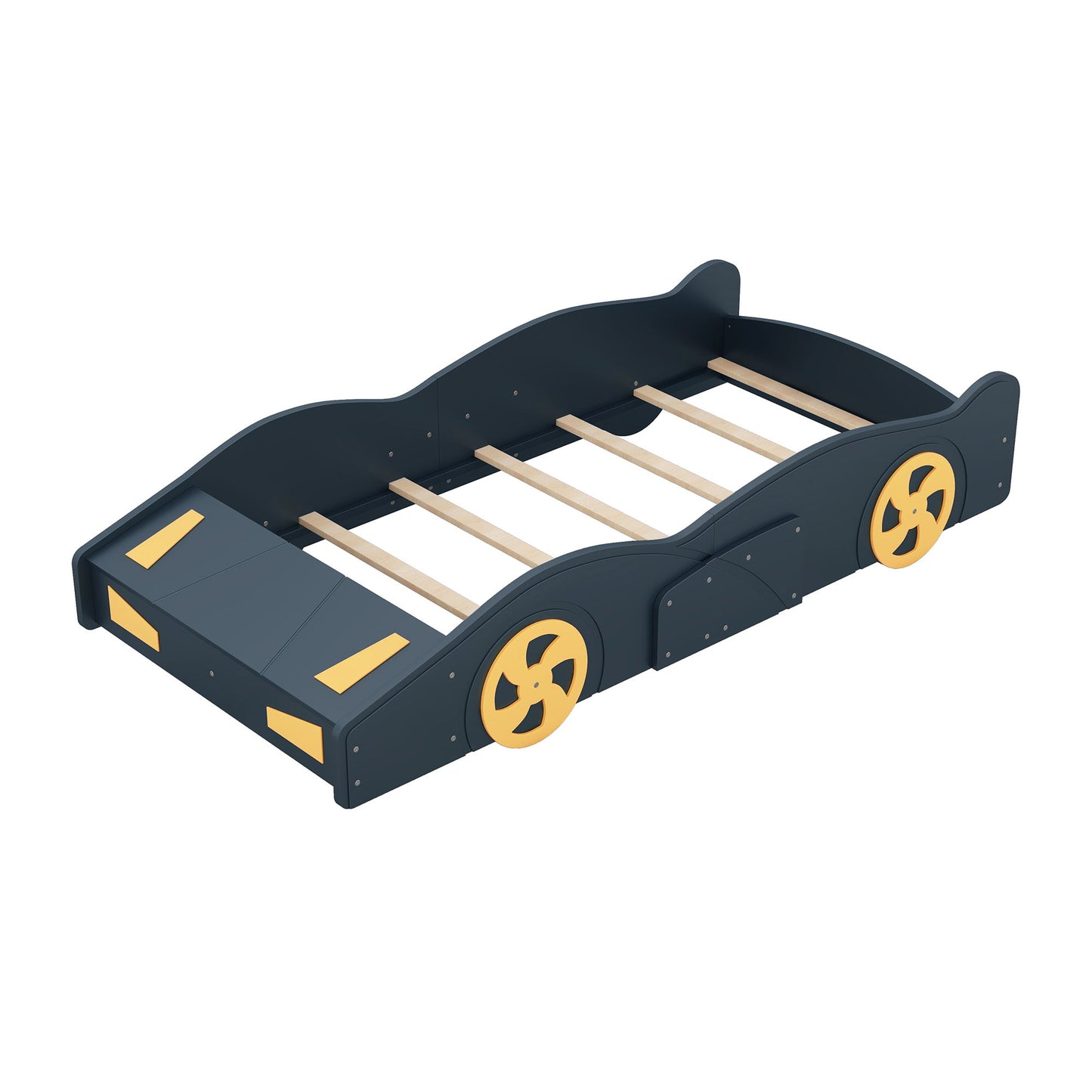 Race Car Shaped Platform Bed With Wheels And Storage - The Sleep Loft - Online Mattress Showroom NYC