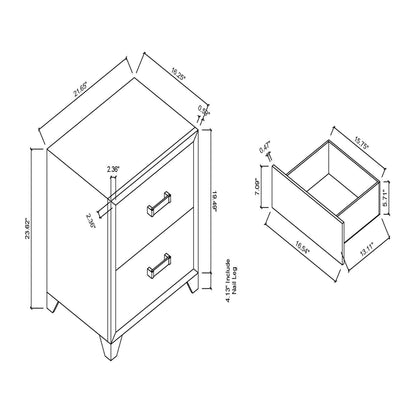 Omoda - Nightstand - White - The Sleep Loft - Online Mattress Showroom NYC