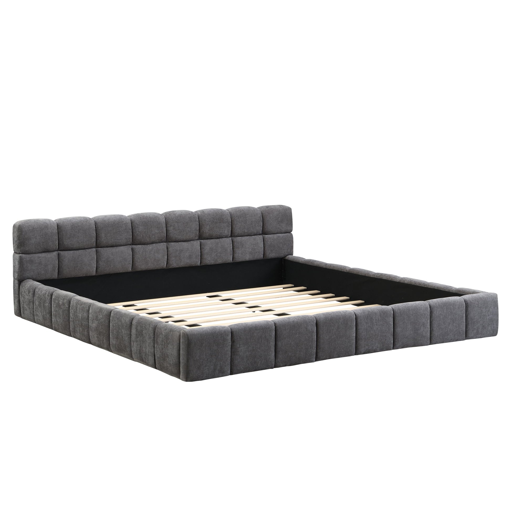 Elegant Upholstered Bed With Checkerboard Design - The Sleep Loft - Online Mattress Showroom NYC