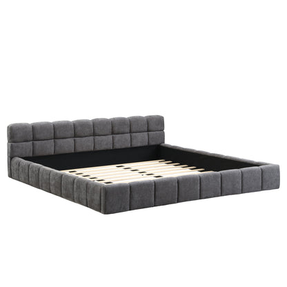 Elegant Upholstered Bed With Checkerboard Design - The Sleep Loft - Online Mattress Showroom NYC