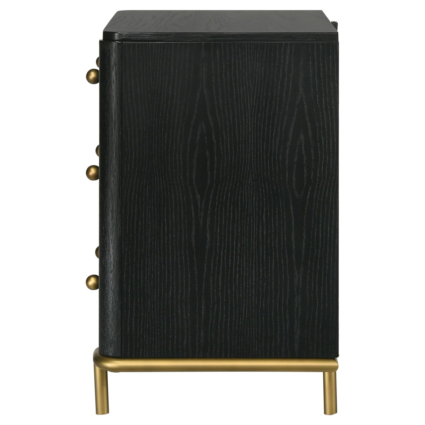 Anser - 3 Drawer Nightstand - Black - The Sleep Loft - Online Mattress Showroom NYC