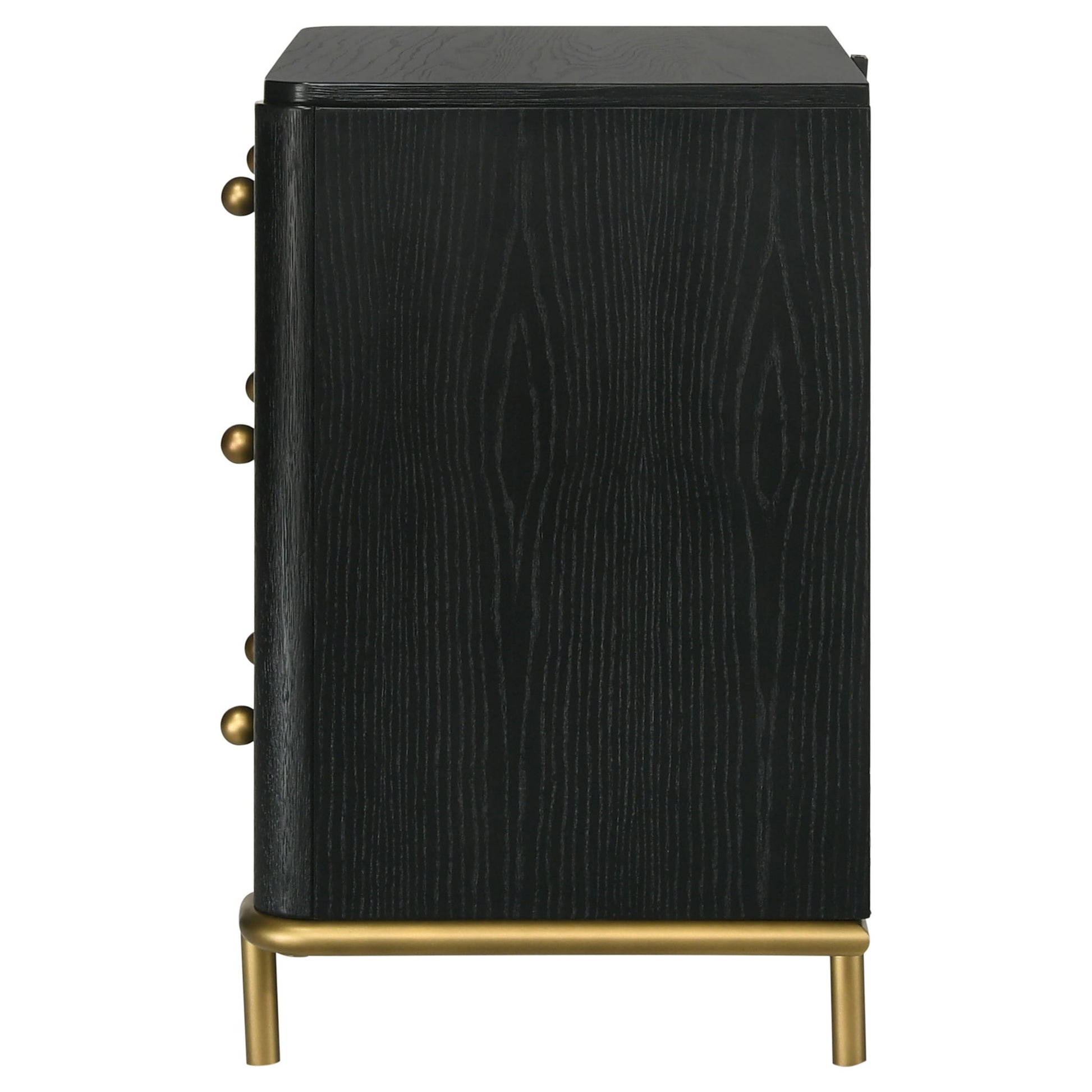 Anser - 3 Drawer Nightstand - Black - The Sleep Loft - Online Mattress Showroom NYC