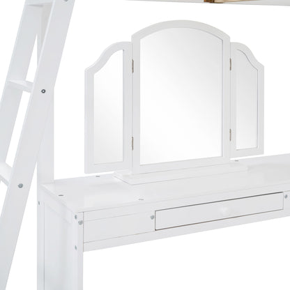 Loft Bed With Drawers, Cabinet, Shelves With Desk - The Sleep Loft - Online Mattress Showroom NYC