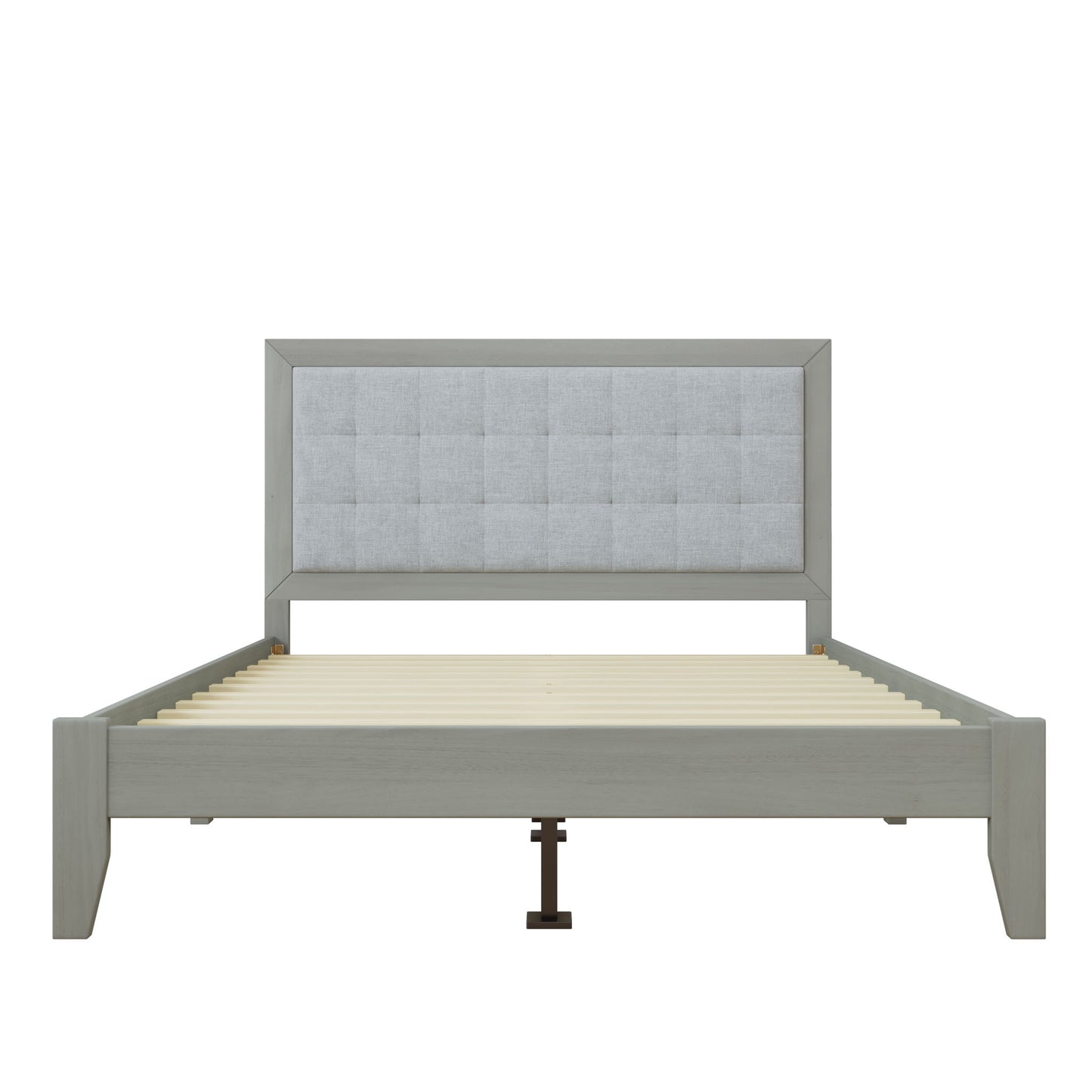 Mid Century Modern Platform Bed With Upholstered Headboard - The Sleep Loft - Online Mattress Showroom NYC