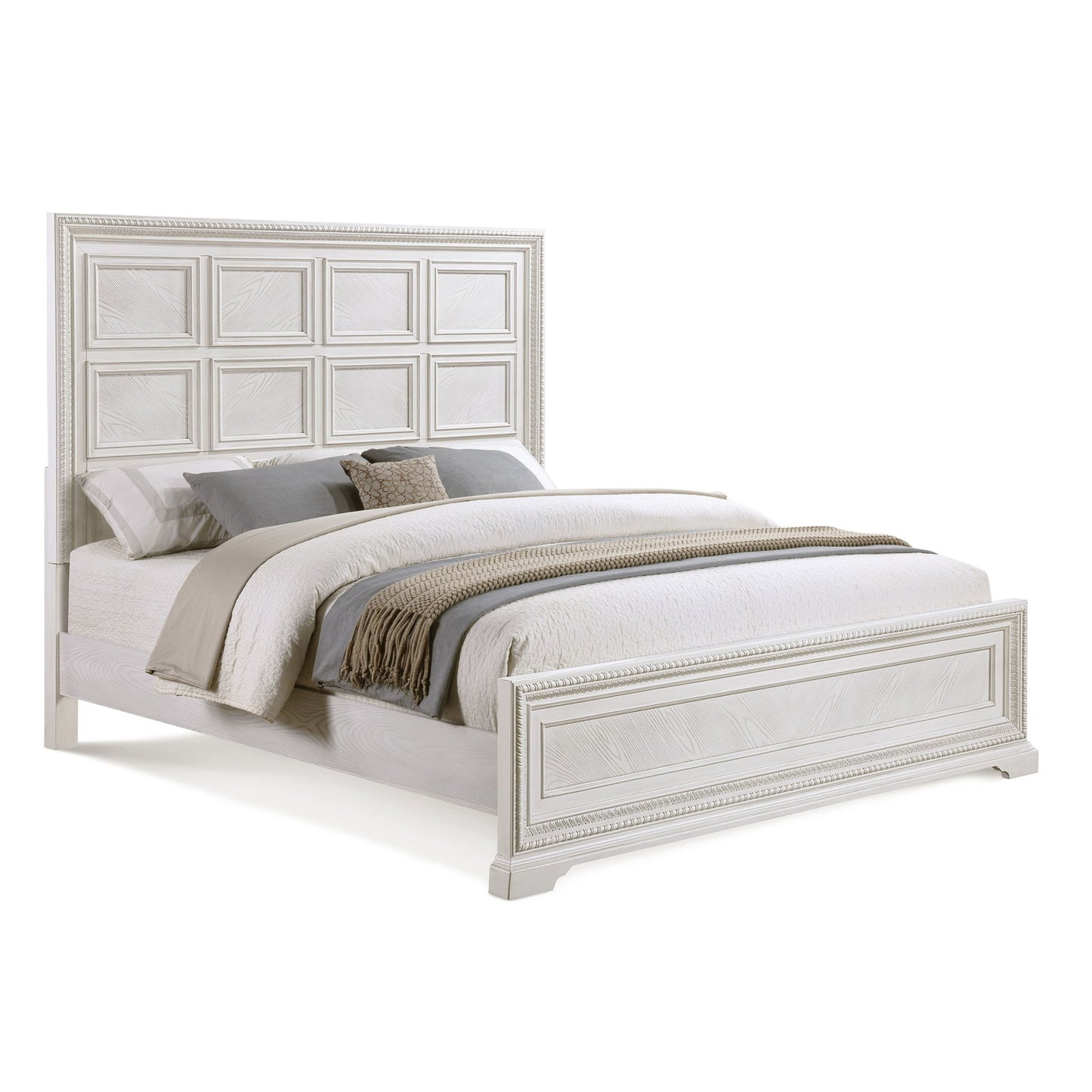 Geometric Design Headboard Panel Bed - The Sleep Loft - Online Mattress Showroom NYC