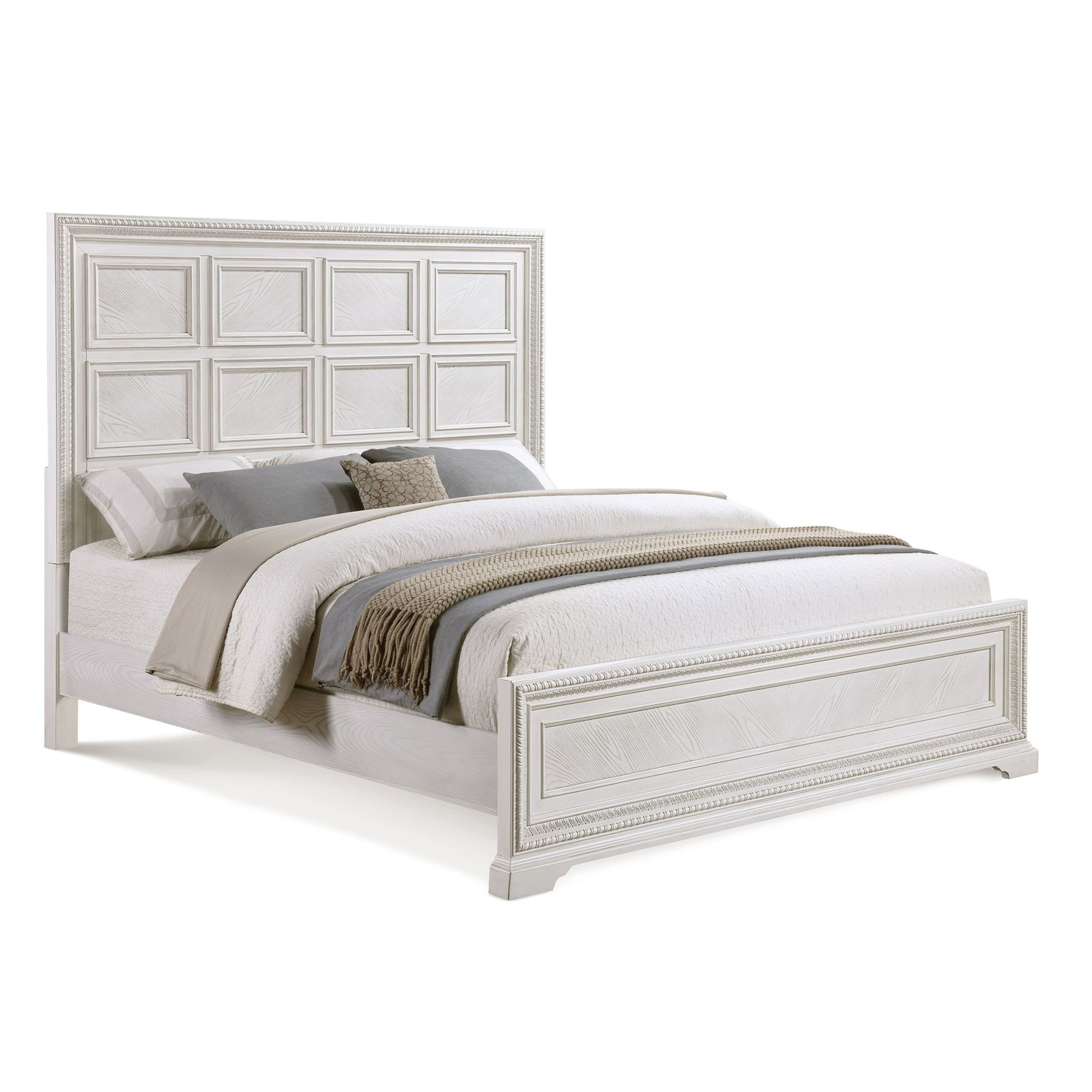 Geometric Design Headboard Panel Bed - The Sleep Loft - Online Mattress Showroom NYC