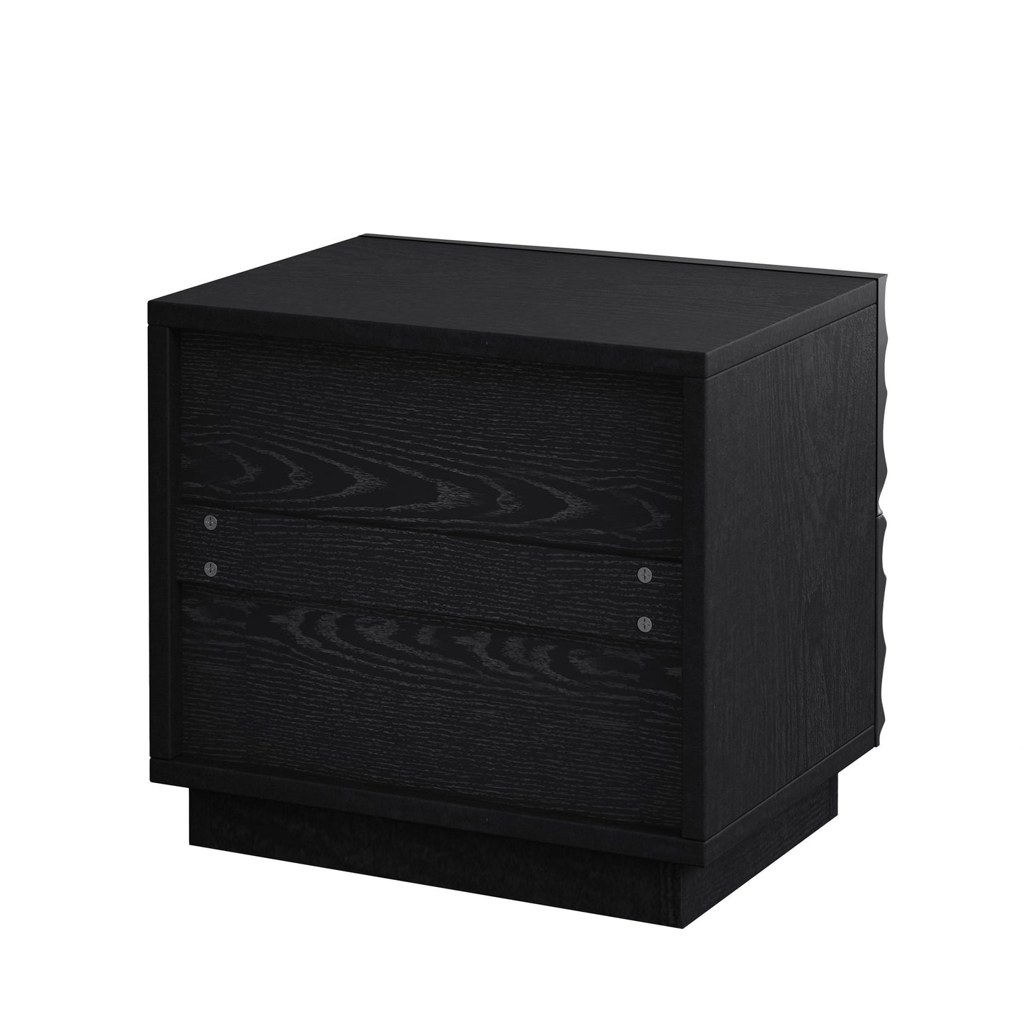 Nightstand With 2 Drawers, No Handles