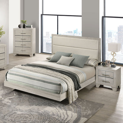 Strout - Queen Panel Bed With Upholstered Headboard - Rustic - The Sleep Loft - Online Mattress Showroom NYC