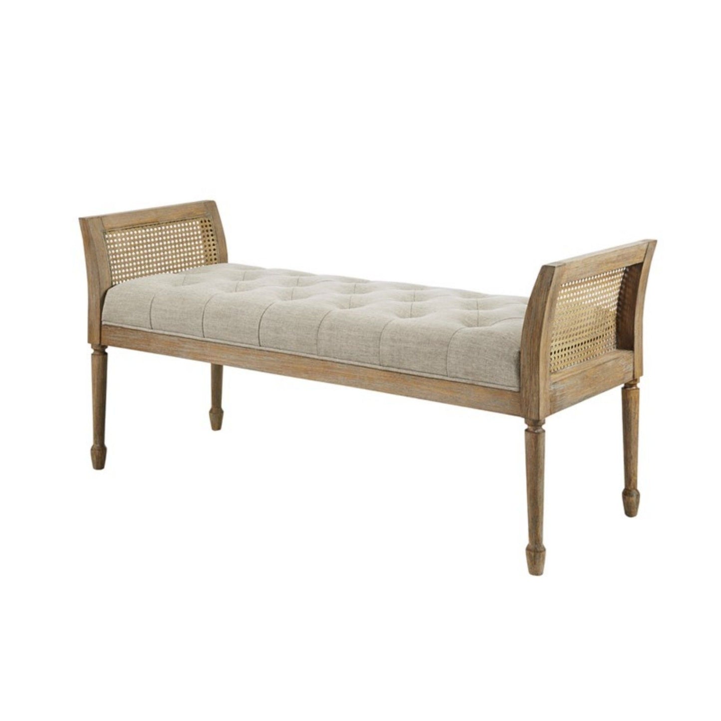 Accent Bench With Arm - Natural - The Sleep Loft - Online Mattress Showroom NYC