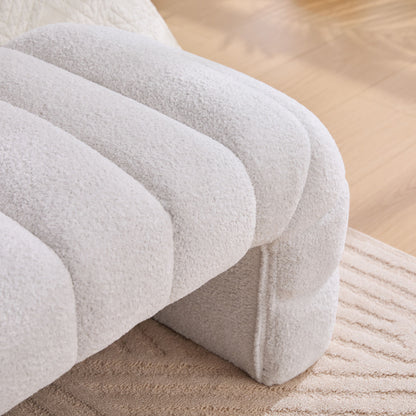 Modern Upholstered Armless Bed Bench With Channel Tufted Design - The Sleep Loft - Online Mattress Showroom NYC
