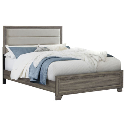 Funston - Queen Bed With Headboard - Brown Oak - The Sleep Loft - Online Mattress Showroom NYC