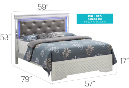 Bed With LED Light Accents Headboard - The Sleep Loft - Online Mattress Showroom NYC