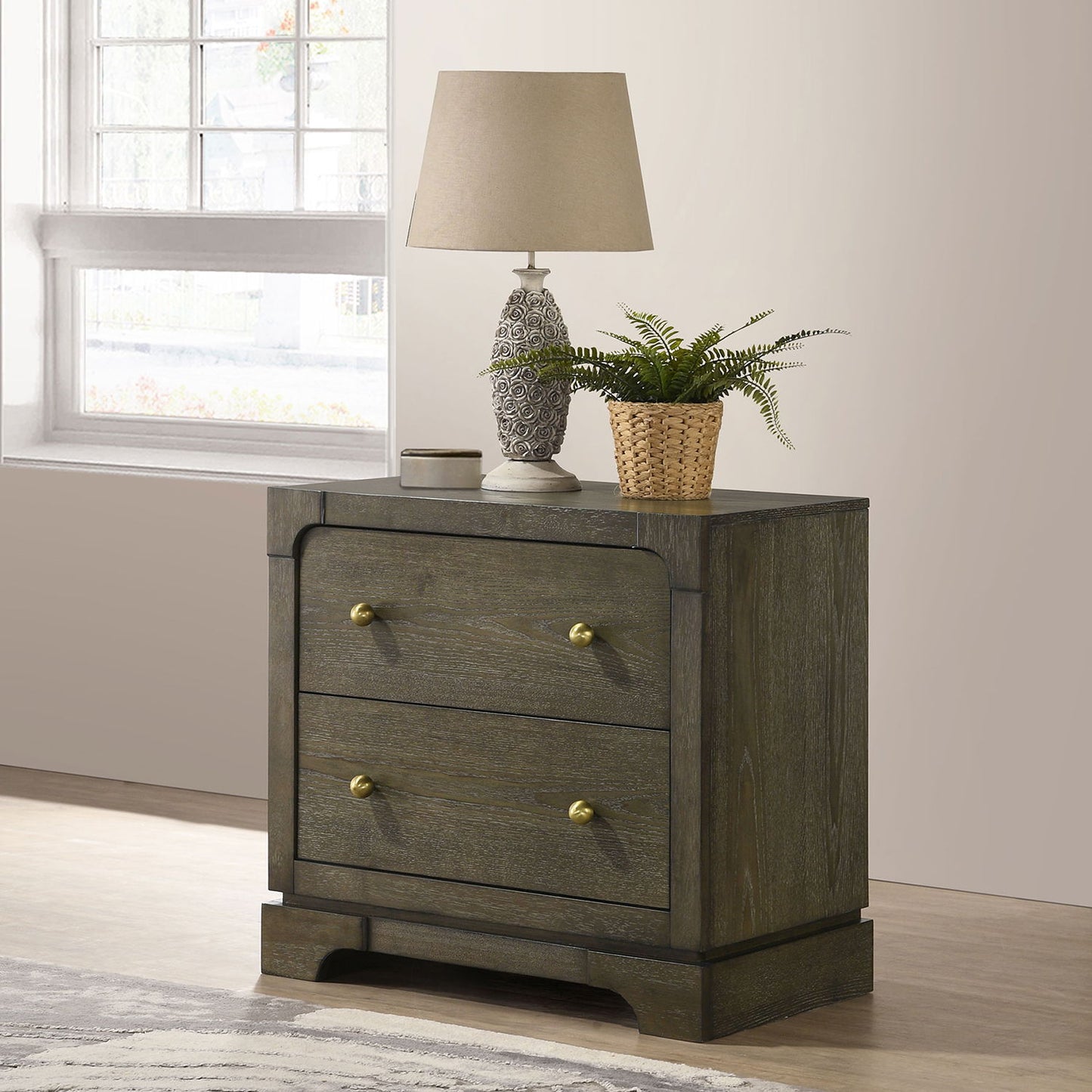 Sundance - 2 Drawer Nightstand - Dark Brown - The Sleep Loft - Online Mattress Showroom NYC