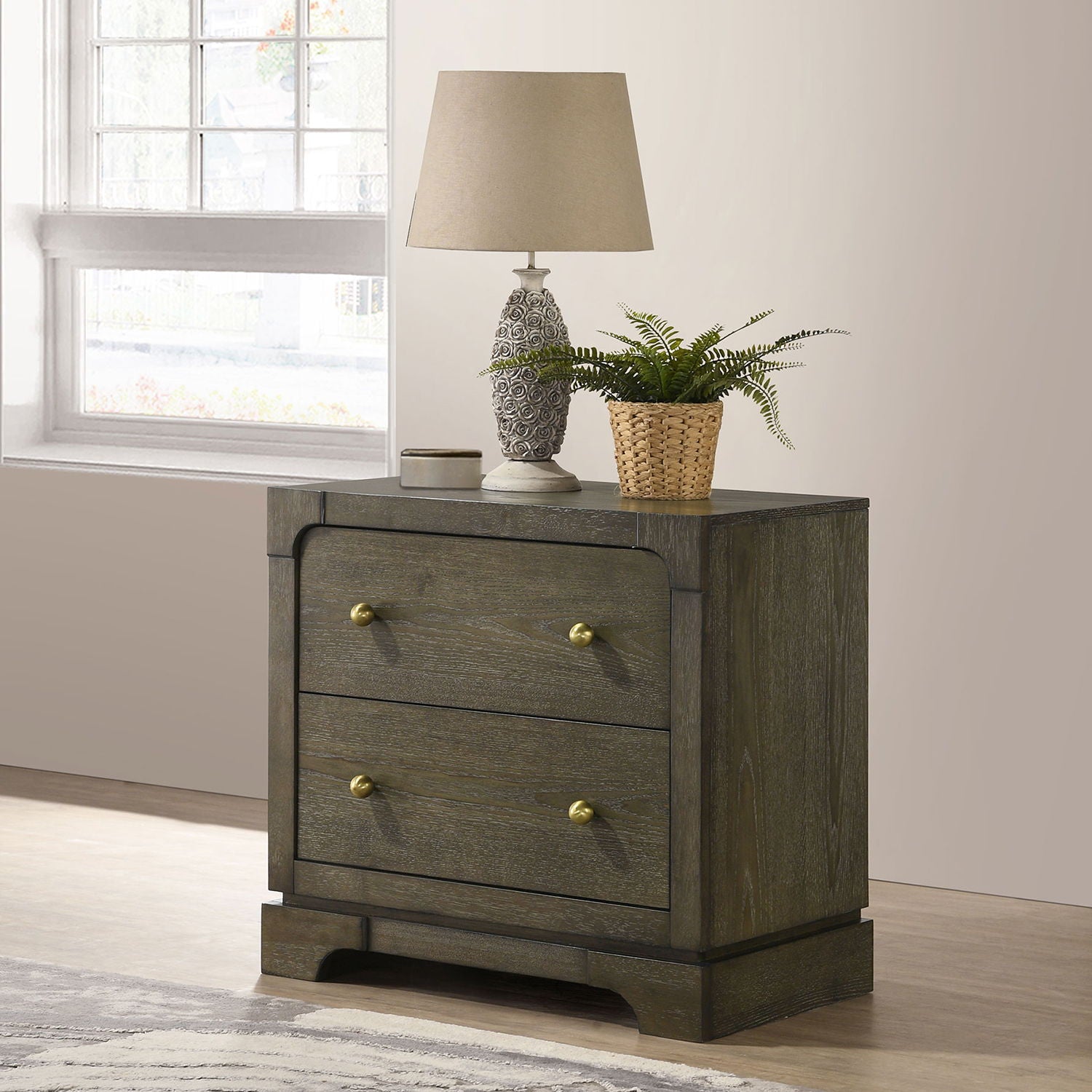Sundance - 2 Drawer Nightstand - Dark Brown - The Sleep Loft - Online Mattress Showroom NYC