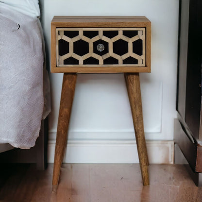 Inlay Bone Inlay Drawer Nightstand - The Sleep Loft - Online Mattress Showroom NYC