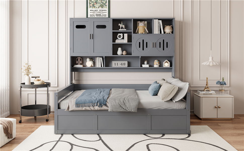 Daybed With All-In-One Cabinet And Shelf - The Sleep Loft - Online Mattress Showroom NYC