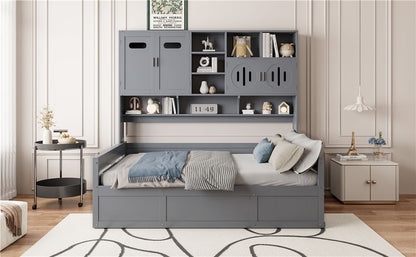 Daybed With All-In-One Cabinet And Shelf - The Sleep Loft - Online Mattress Showroom NYC