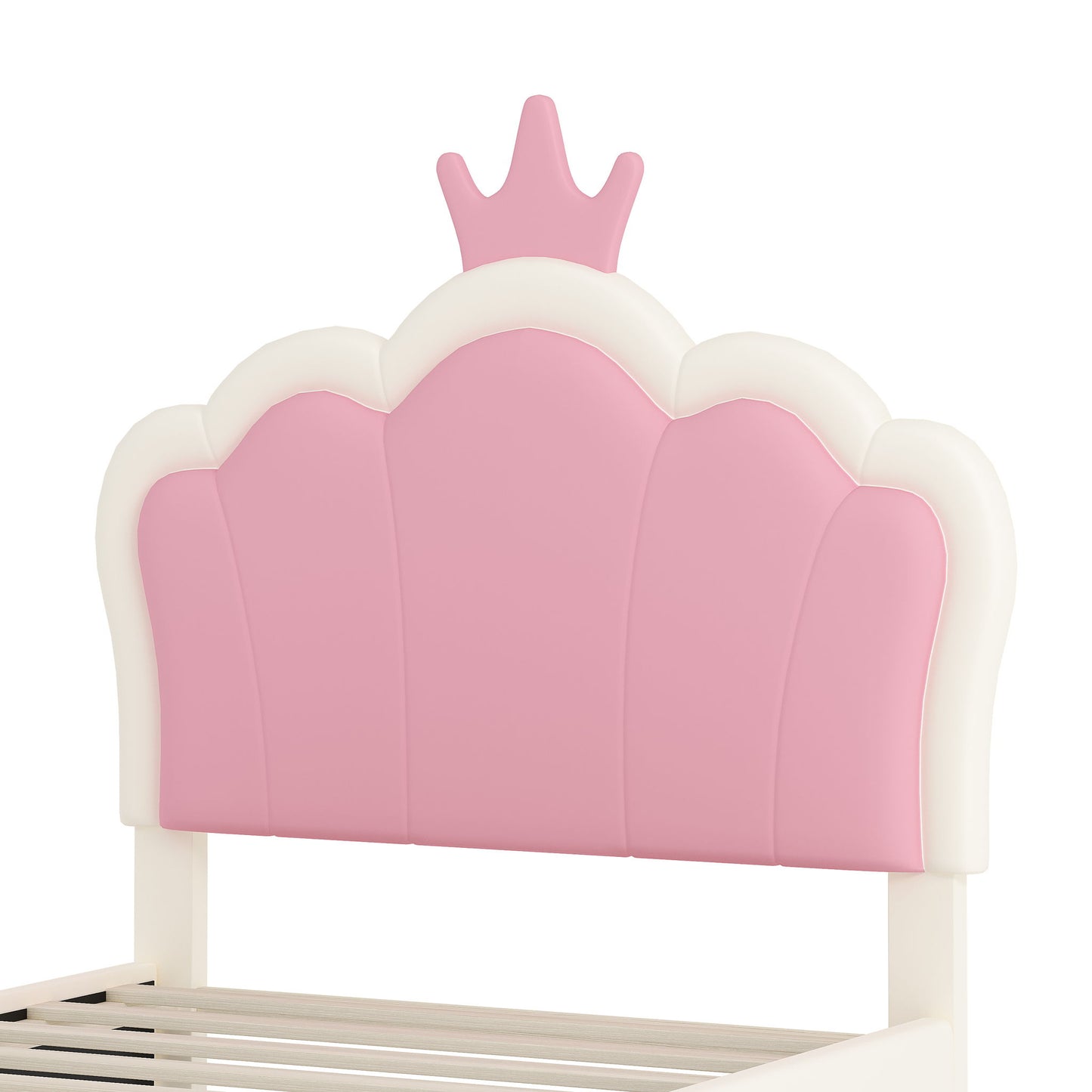 Upholstered Princess Platform Bed With Crown Headboard - The Sleep Loft - Online Mattress Showroom NYC