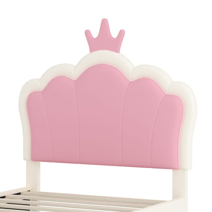 Upholstered Princess Platform Bed With Crown Headboard - The Sleep Loft - Online Mattress Showroom NYC